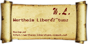 Wertheim Liberátusz névjegykártya